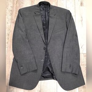 46L Men's Kenneth Cole Awearness Blazer Gray Wool 2 Button Slim Fit Sport Coat